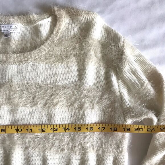 Joseph A. Qu'est 'cequec'est silk? Womens Sz XL Ivory Marshmallow Sweater L/S - Picture 8 of 10
